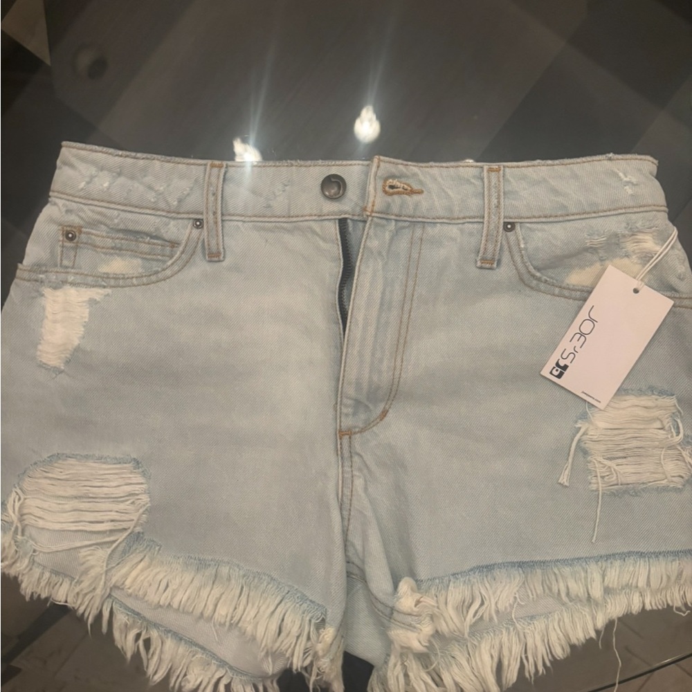 Joe's Jeans Blue Jean Shorts Distressed Frayed Hem